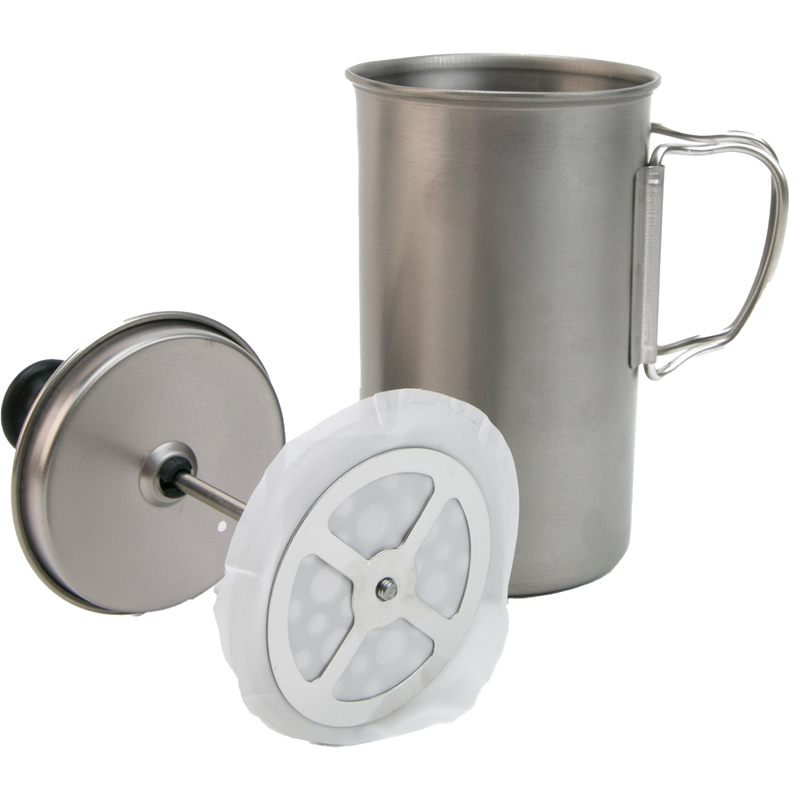 Titanium French Press, Snow Peak Titanium French Press with press