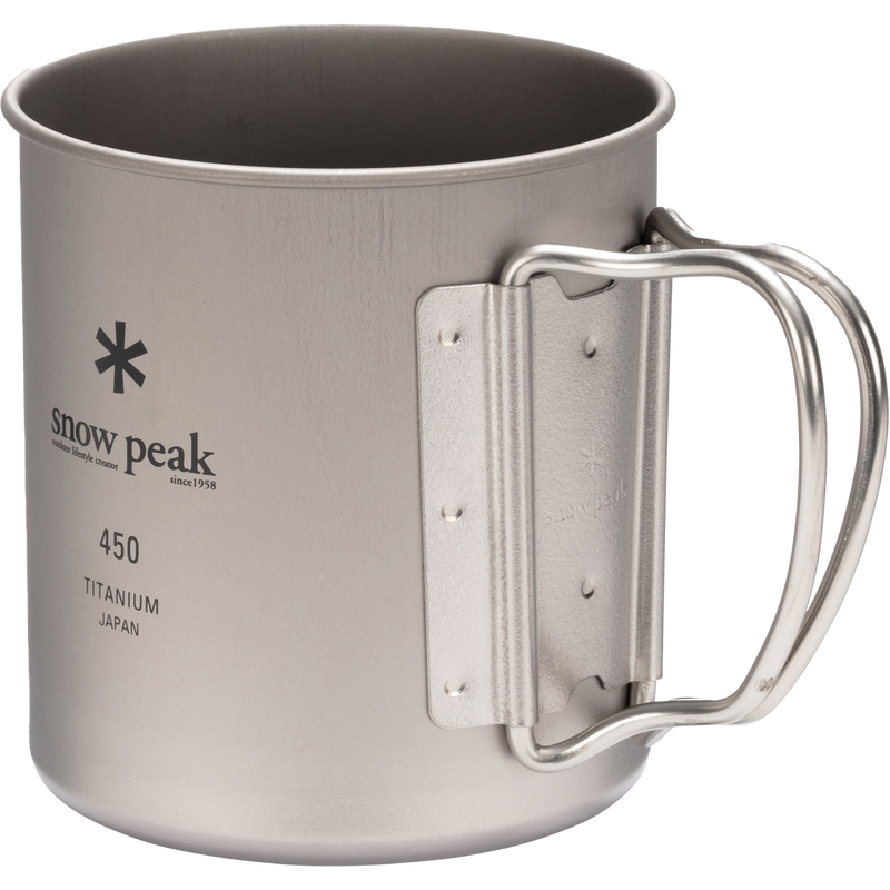 Ti-Single 450 Cup, Snow Peak Ti-Single 450 Cup handles out