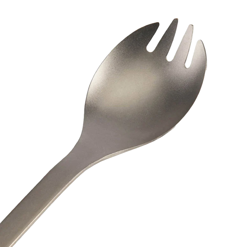 Titanium Spork, Snow Peak Titanium Spork close up