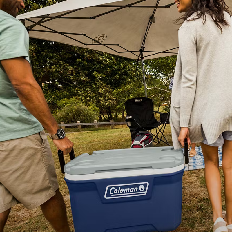 316 Series 52-Quart Hard Cooler, Coleman 316 Series 52-Quart Hard Cooler in hand