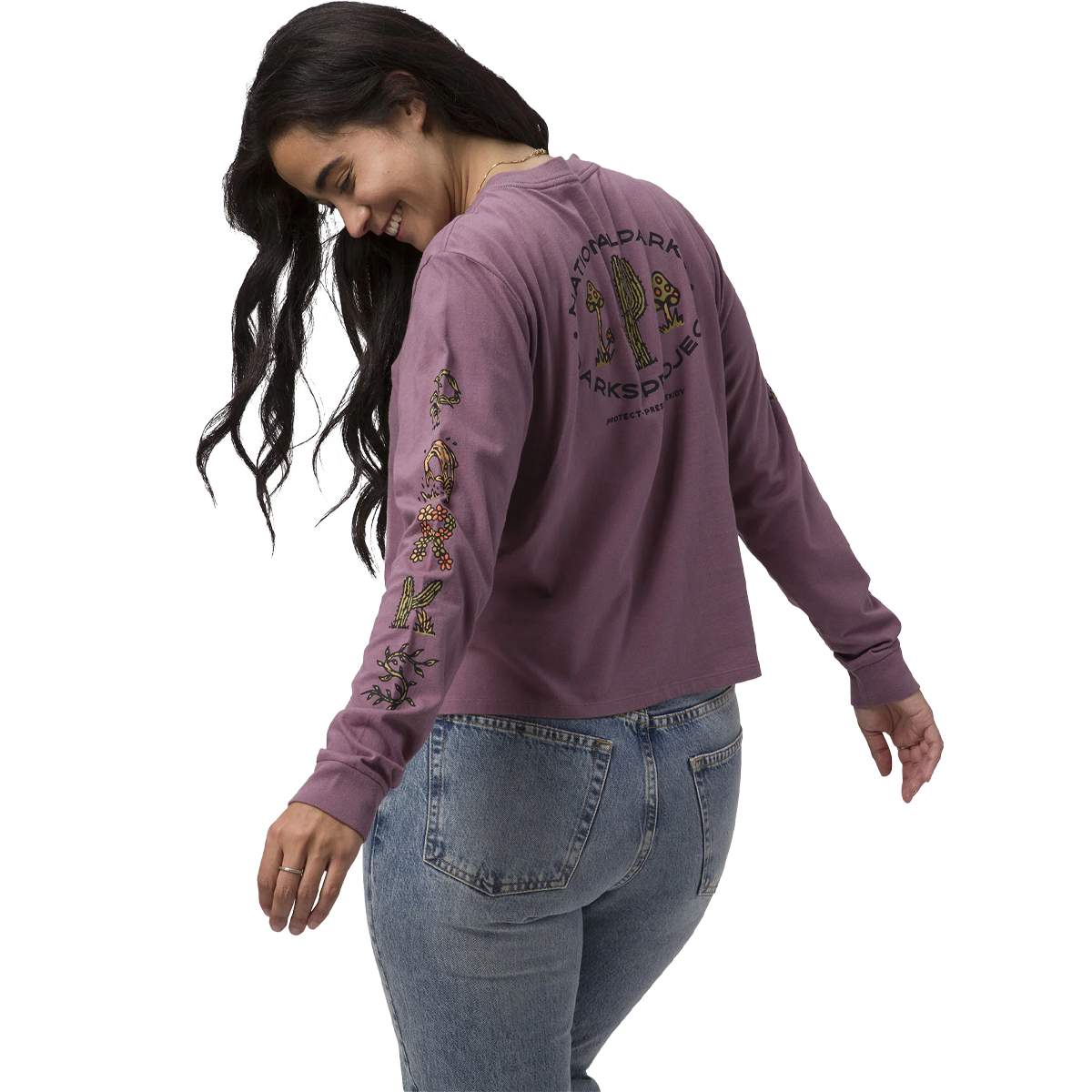 Women's 90s Doodle Parks Boxy Long Sleeve Tee alternate view
