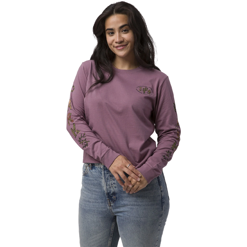 Women's 90s Doodle Parks Boxy Long Sleeve Tee, Parks Project Women's 90s Doodle Parks Boxy Long Sleeve Tee in Grape