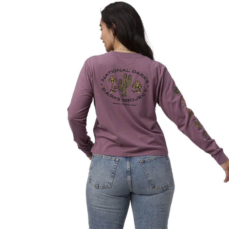 Women's 90s Doodle Parks Boxy Long Sleeve Tee, Women's 90s Doodle Parks Boxy Long Sleeve Tee back