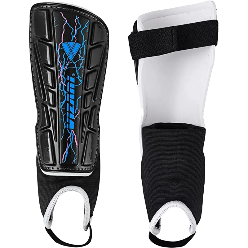 Zodiac Soccer Shin Guards W/ Detachable Ankle Protection, Vizari Sport Zodiac Detachable Shin Guard front and back