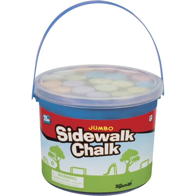 Jumbo Sidewalk Chalk, ToySmith Jumbo Sidewalk Chalk bucket