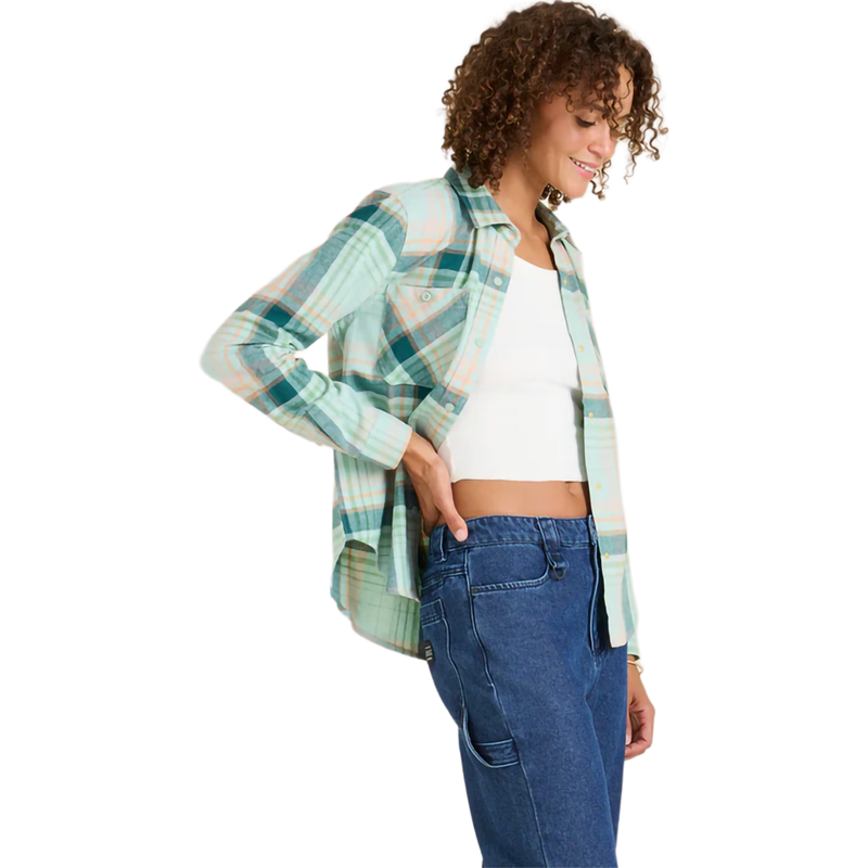 Women's Alpine Flannel, Roark Women's Alpine Flannel in AQV-Aquavit right