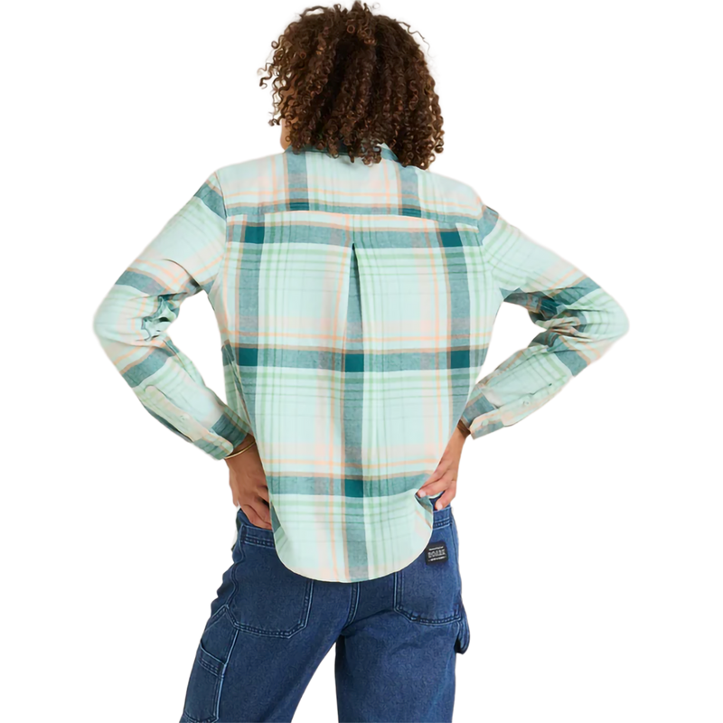 Women's Alpine Flannel, Roark Women's Alpine Flannel in AQV-Aquavit back