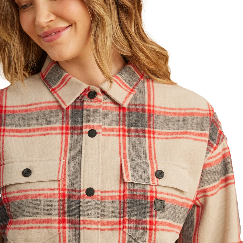 Women's Amberley Flannel Shirt Jacket, Roark Women's Amberley Flannel buttons