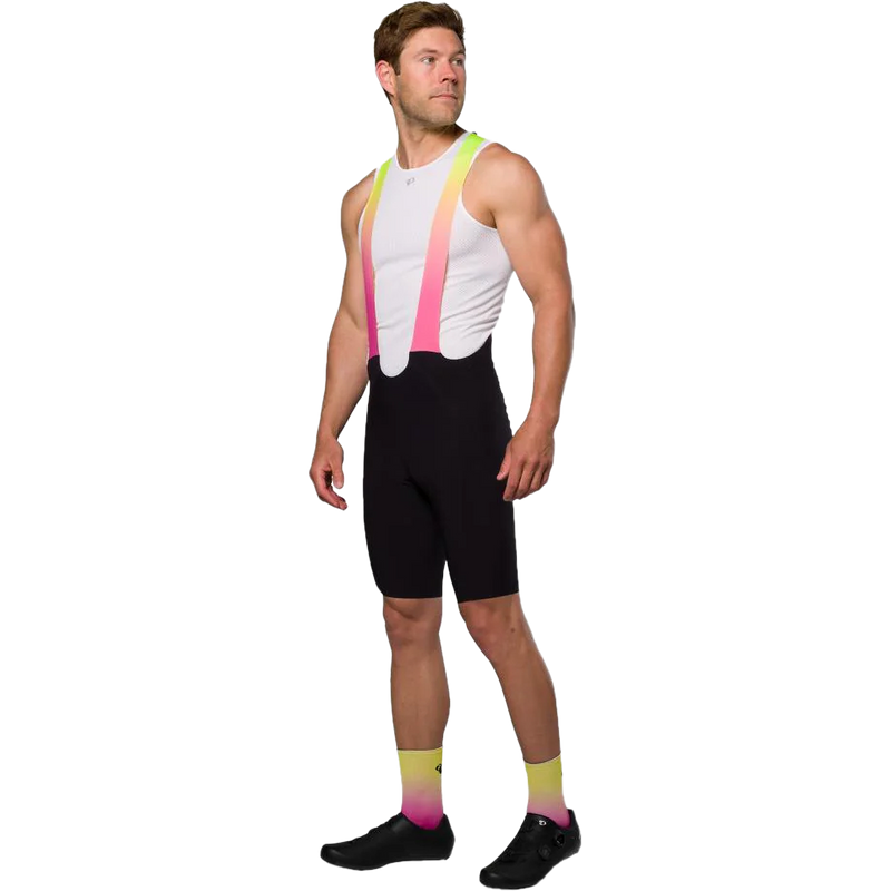 Men's Pro Air Bib Short, Pearl Izumi Men's Pro Air Bib Short in Black Gradient front left