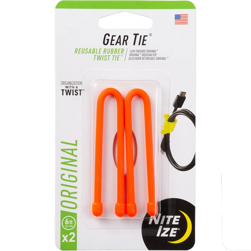 Gear Tie Reusable Rubber Twist Tie 6" - 2 Pack, Featured Image