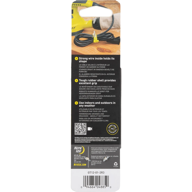 Gear Tie Reusable Rubber Twist Tie 12" -  2 Pack, Nite Ize Gear Tie Reusable Rubber Twist Tie 12" - 2 Pack back