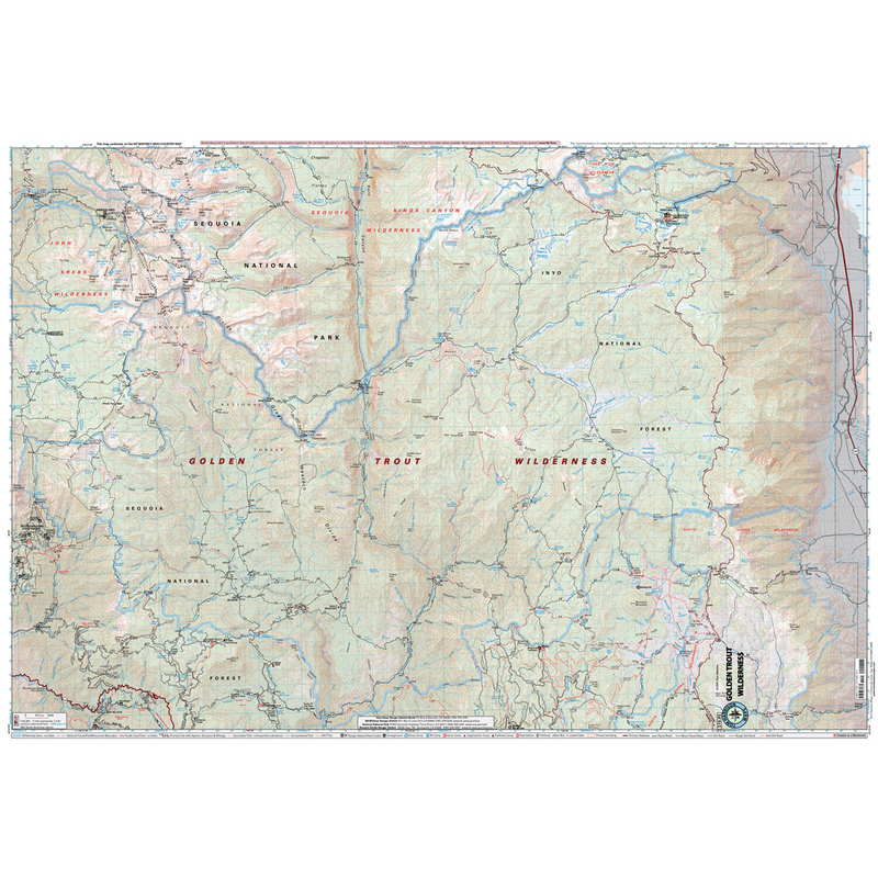 Golden Trout Wilderness, Tom Harrison Maps Golden Trout Wilderness detail