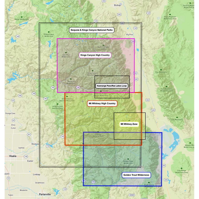 Golden Trout Wilderness, Tom Harrison Maps Golden Trout Wilderness coverage area