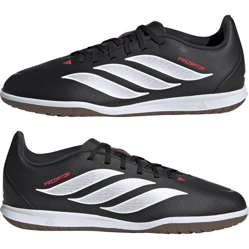 Predator Club Indoor Sala, Adidas Predator Club Indoor Sala in Core Black/White/Lucid Red pair outside profiles