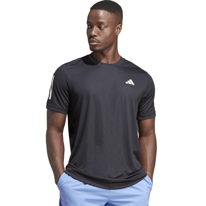 Men's Club 3 Stripe Tee, adidas Men's Club 3 Stripe Tee front