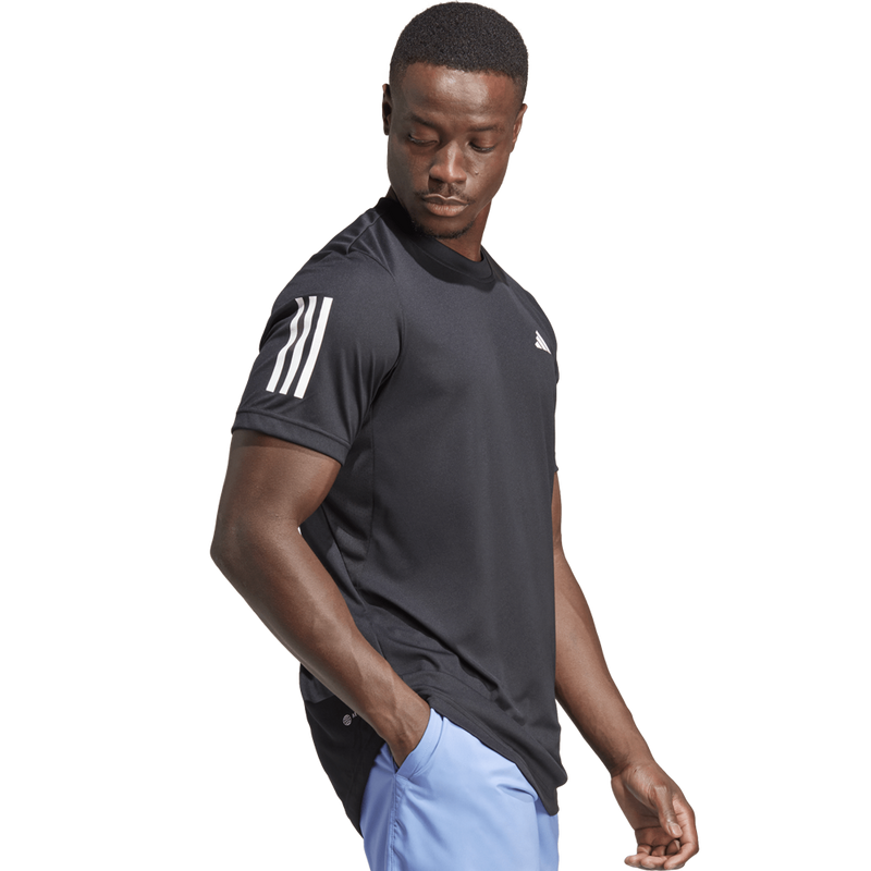 Men's Club 3 Stripe Tee, adidas Men's Club 3 Stripe Tee side