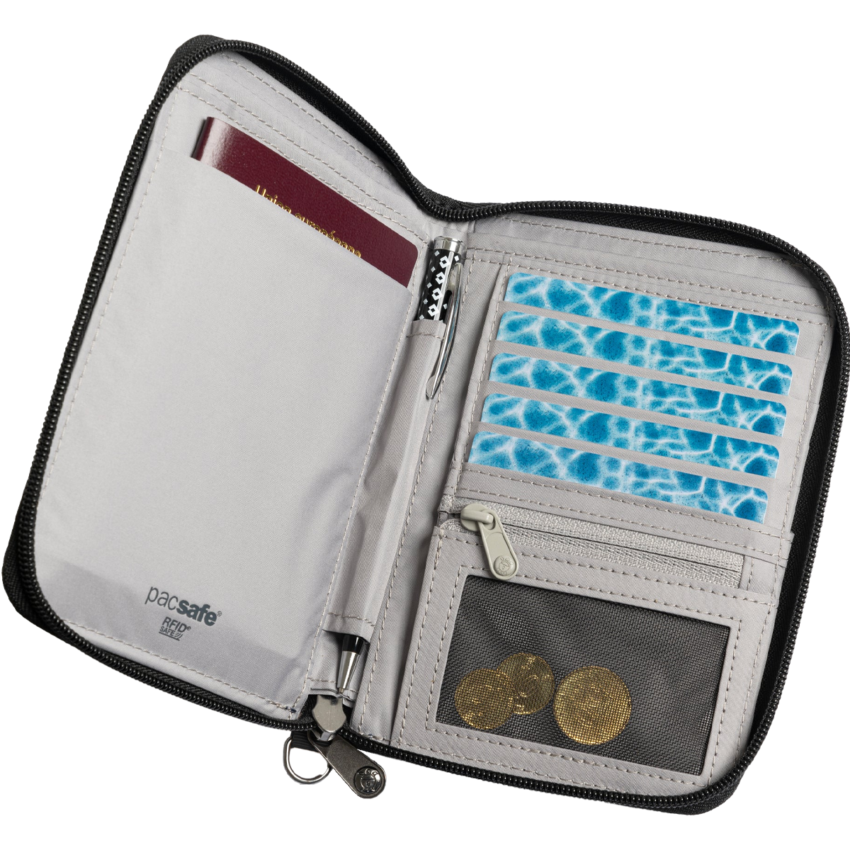 RFIDsafe RFID Blocking Compact Travel Organizer alternate view