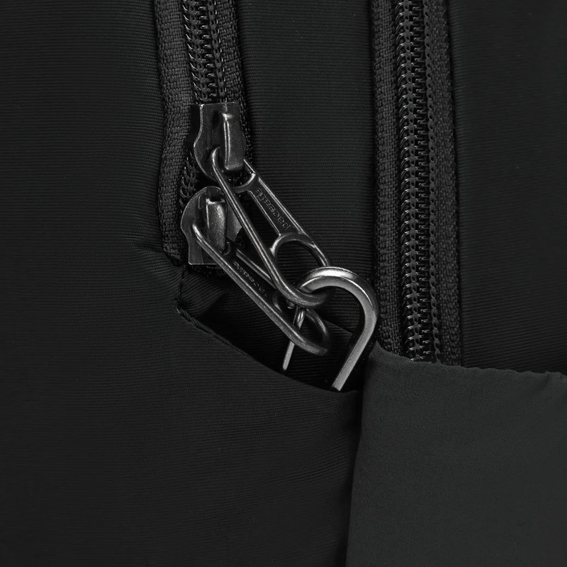 LS350 Backpack, Pacsafe LS350 Backpack zipper clip stowed