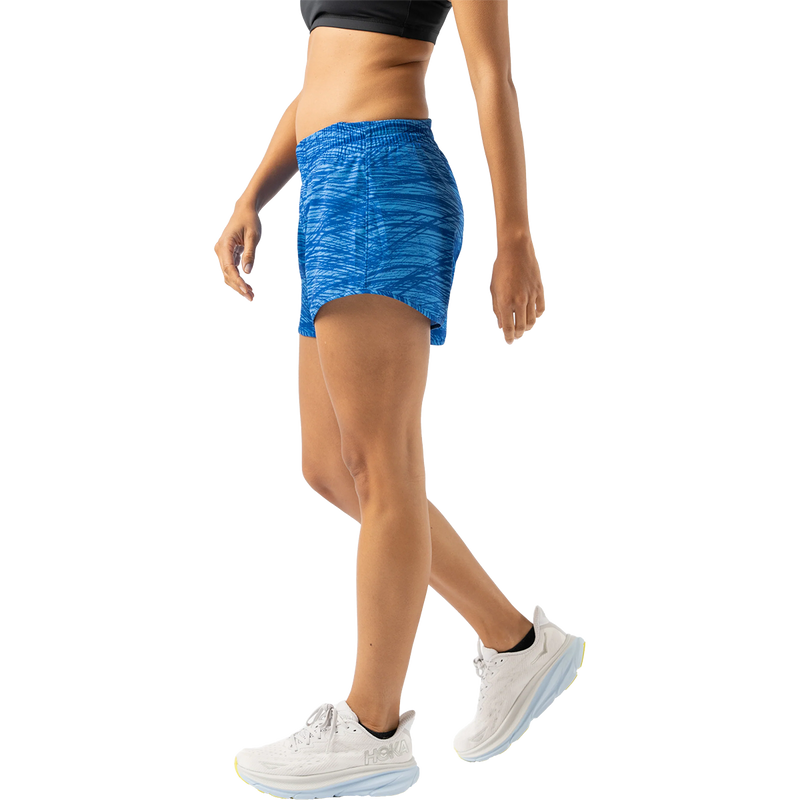 Women's Feelin Fine 4" Short, Rabbit Women's Feelin Fine 4" Short in Blue Scribble left