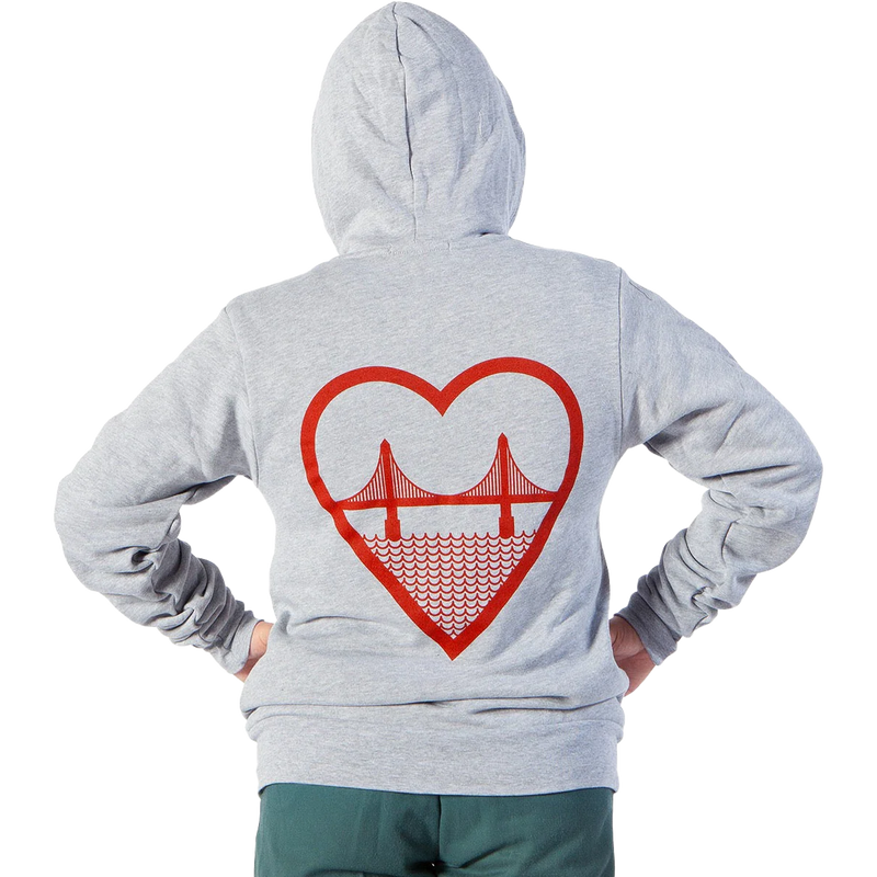 I Heart SF Zip Hoodie, Culk I Heart SF Zip Hoodie on model back