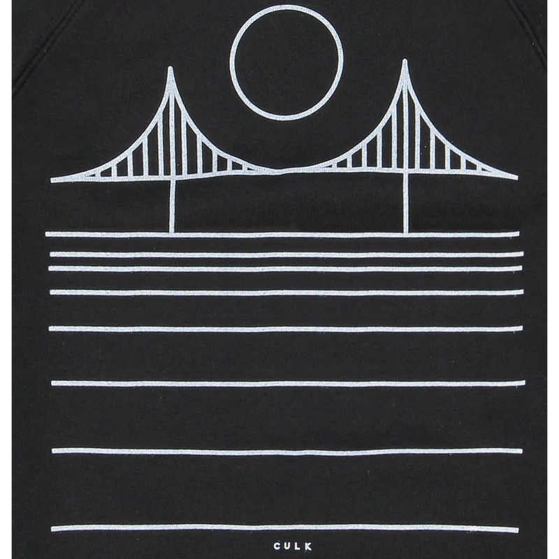 Minimal Bridge Unisex Crewneck Sweatshirt, Culk Minimal Bridge Unisex Crewneck Sweatshirt closeup