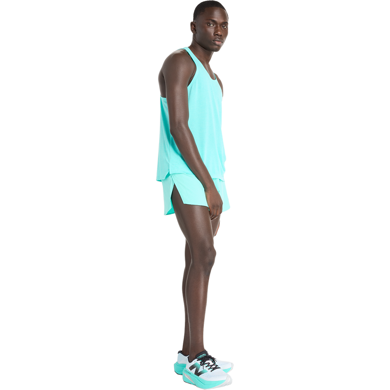 NB Athletics Tank, New Balance Men's NB Athletics Run Singlet in Cyber Jade front full