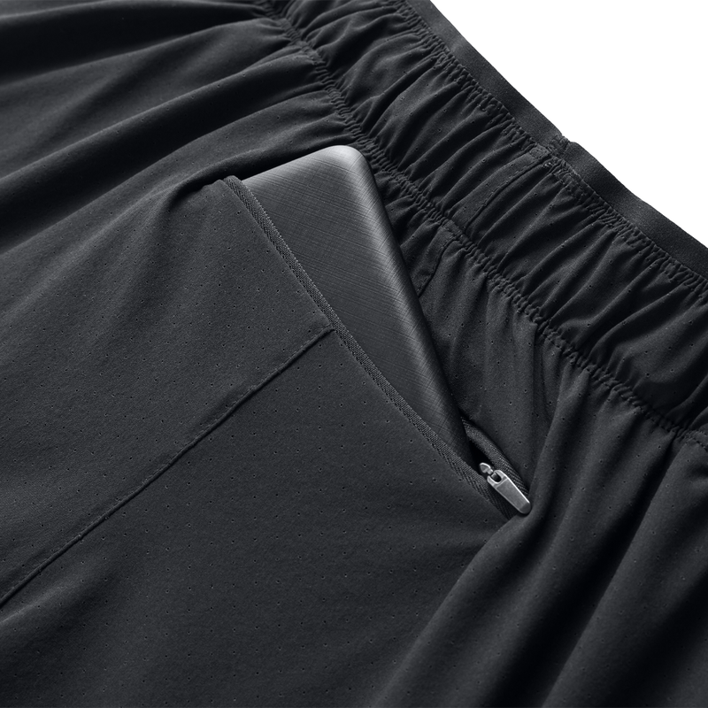Women's NB RC Seamless 3" Short, New Balance Women's NB RC Seamless 3" Short zipper pocket open