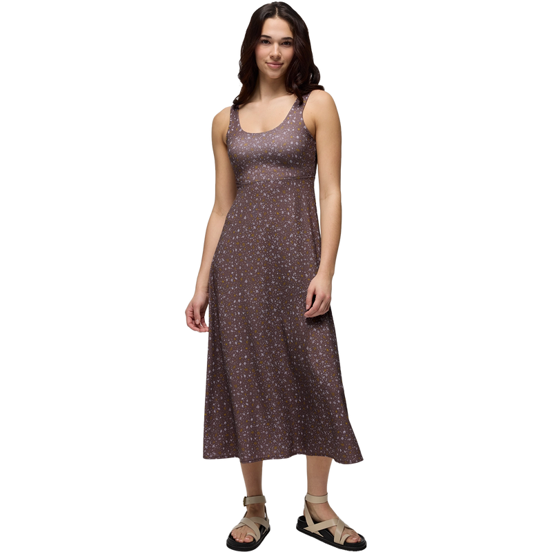 Women's Lata Beach Dress, Prana Women' Lata Beach Dress in Carob Springtime front