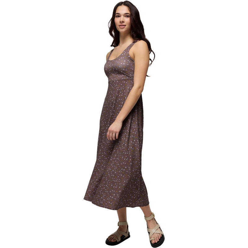 Women's Lata Beach Dress, Prana Women' Lata Beach Dress in Carob Springtime front left
