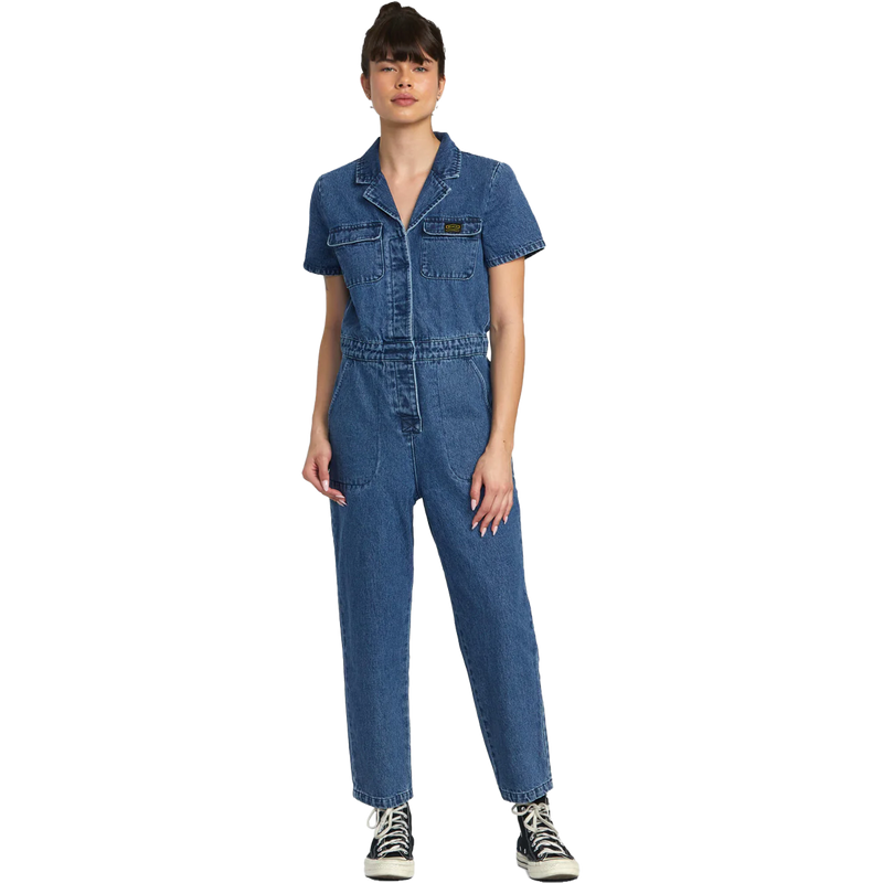 Women's Recession Denim Jumpsuit, Featured Image