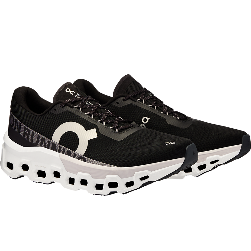 Men's Cloudmonster 2, On Men's Cloudmonster 2 in Black/Frost pair front right