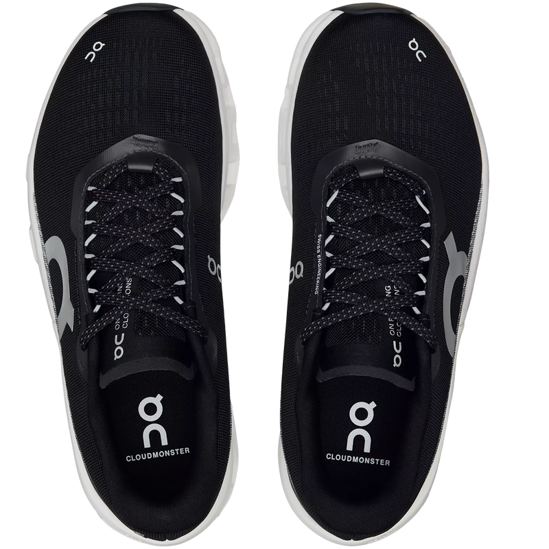 Women's Cloudmonster 2, On Women's Cloudmonster 2 in Black/Frost pair top