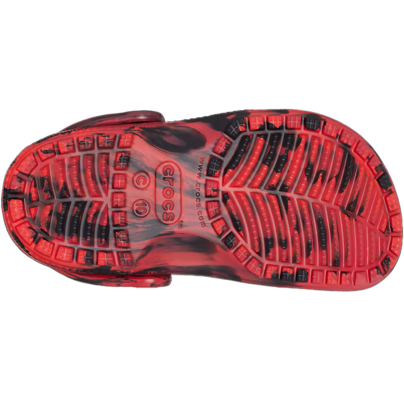 Youth Classic Marbled Clog, Crocs Youth Classic Marbled Clog in 6EO-Pepper/Black bottom