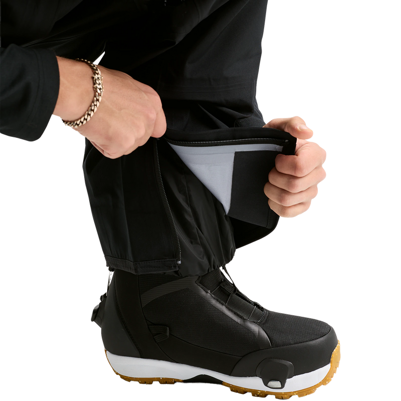 Men's [ak] Freebird GORE-TEX 3L Stretch Bib Pants, Burton Men's [ak] Freebird GORE-TEX 3L Stretch Bib Pants in A04 True Black cuff