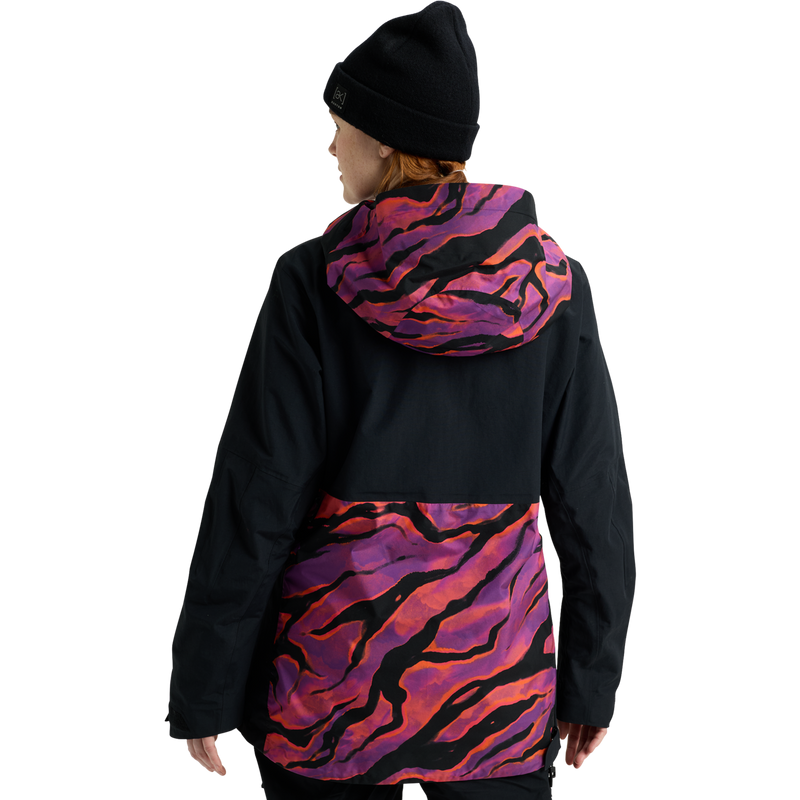 Women's [ak] GORE-TEX Kimmy 2L Anorak Jacket, Burton Women's [ak] GORE-TEX Kimmy 2L Anorak Jacket in E1J-Slash Multi/True Black back