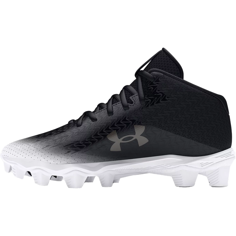 Youth Spotlight Franchise RM 4.0 Wide Football Cleats, Under Armour Youth Spotlight Franchise RM 4.0 Wide Football Cleats in black inside profile