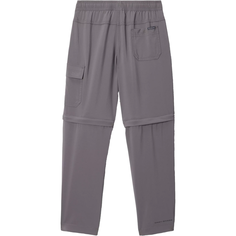 Youth Silver Ridge Utliity Convertible Pant, Columbia Youth Silver Ridge Utliity Convertible Pant in City Grey back