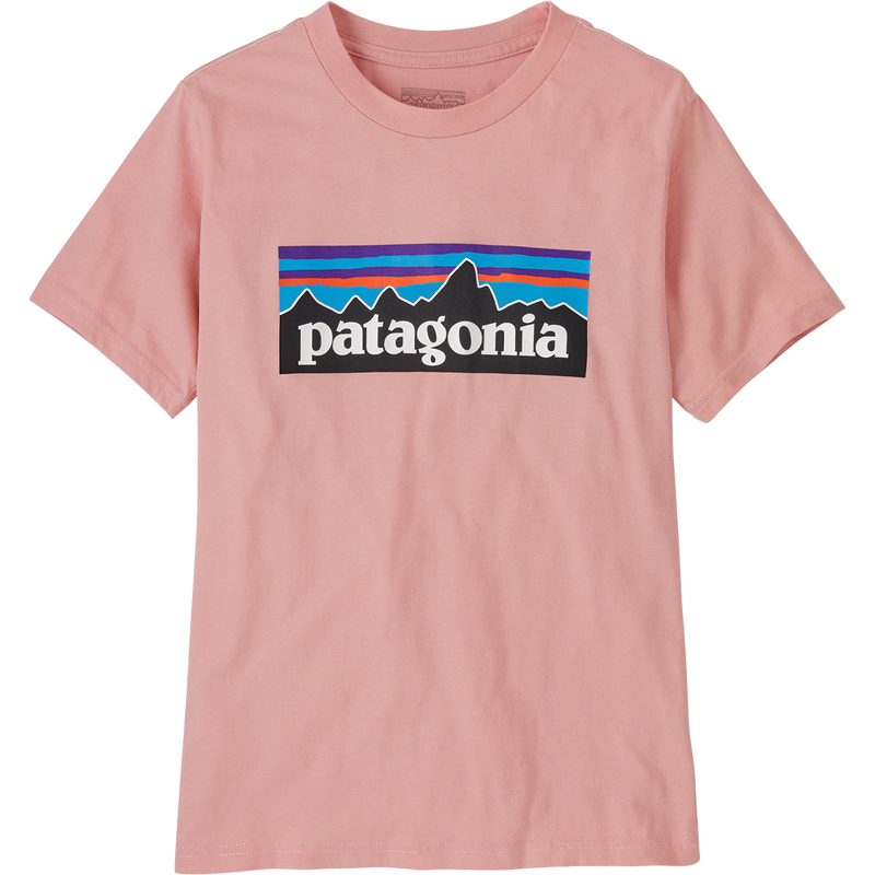 Patagonia Youth P-6 Logo T-Shirt in Mallow Pink