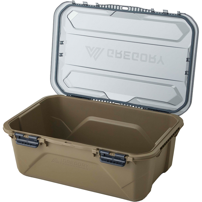 Alpaca Gear Box 45, Gregory Alpaca Gear Box 45 in Mirage Tan lid open