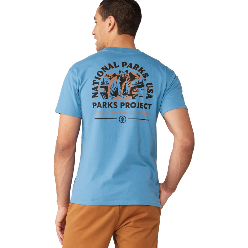 Men's National Parks USA Grizzly Tee, Parks Project Men's National Parks USA Grizzly Tee back on model