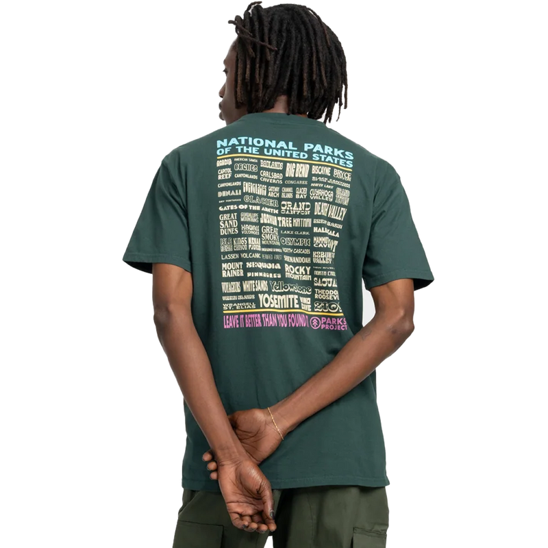 Men's National Parks Lineup Pocket Tee, Parks Project Men's National Parks Lineup Pocket Tee back on model