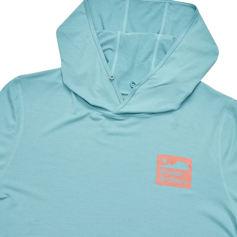Men's HB Tech Hoodie, Howler Brothers Men's HB Tech Hoodie in Aquia hood