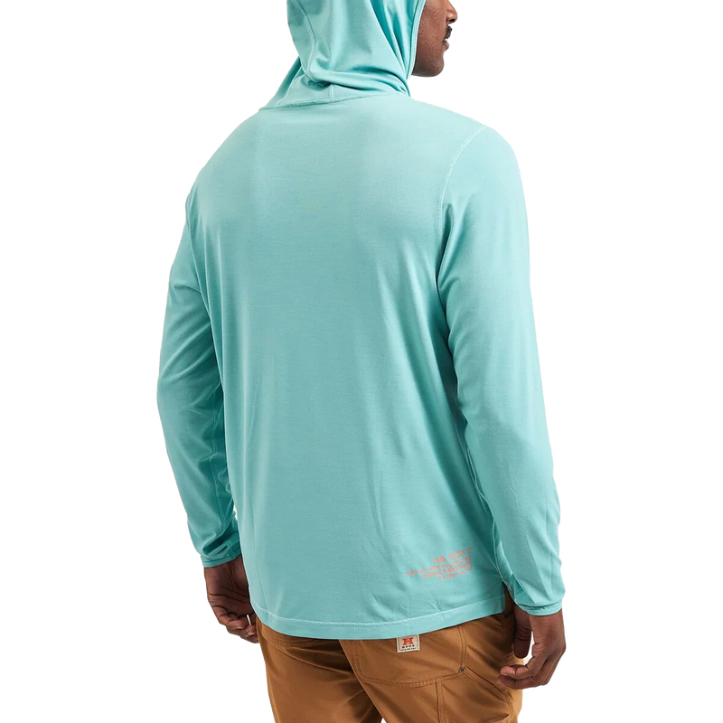 Men's HB Tech Hoodie, Howler Brothers Men's HB Tech Hoodie in Aquia back