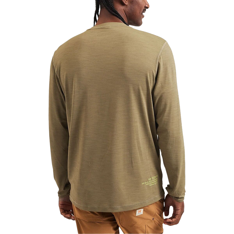 Men's HB Tech T, Howler Brothers Men's HB Tech T in Faded Olive back