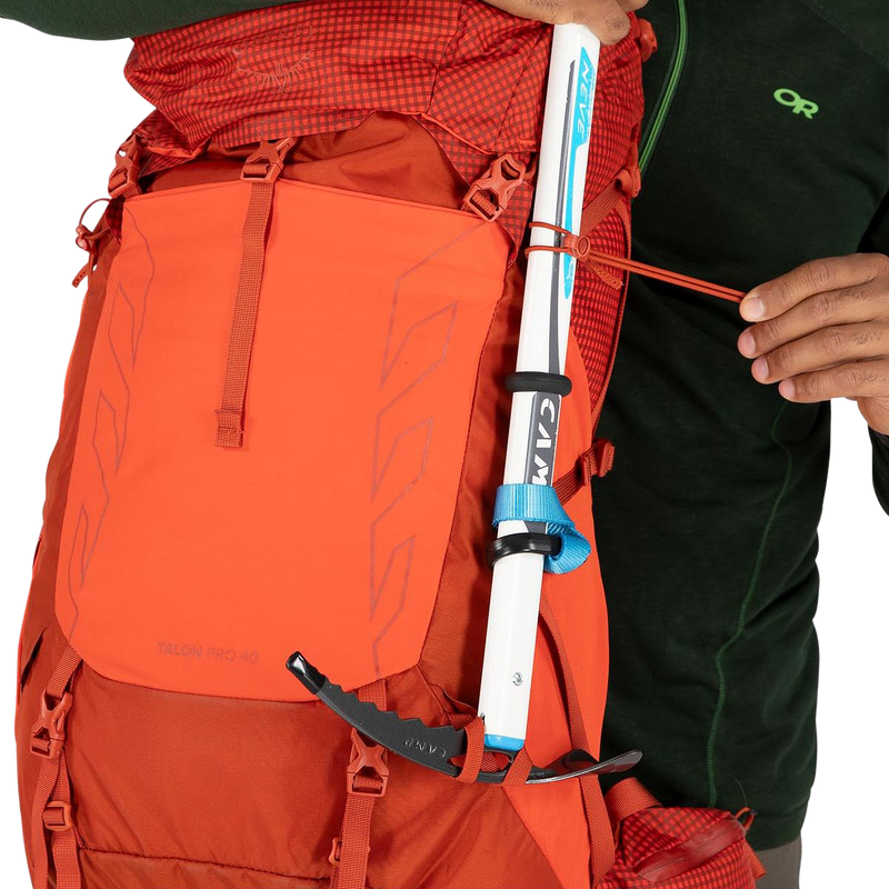Talon Pro 40, Osprey Talon Pro 40 in Mars Orange ice axe straps