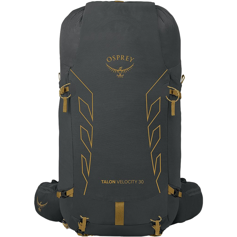 Talon Velocity 30, Osprey Talon Velocity 30 in Dark Charcoal/Tumbleweed Yellow front