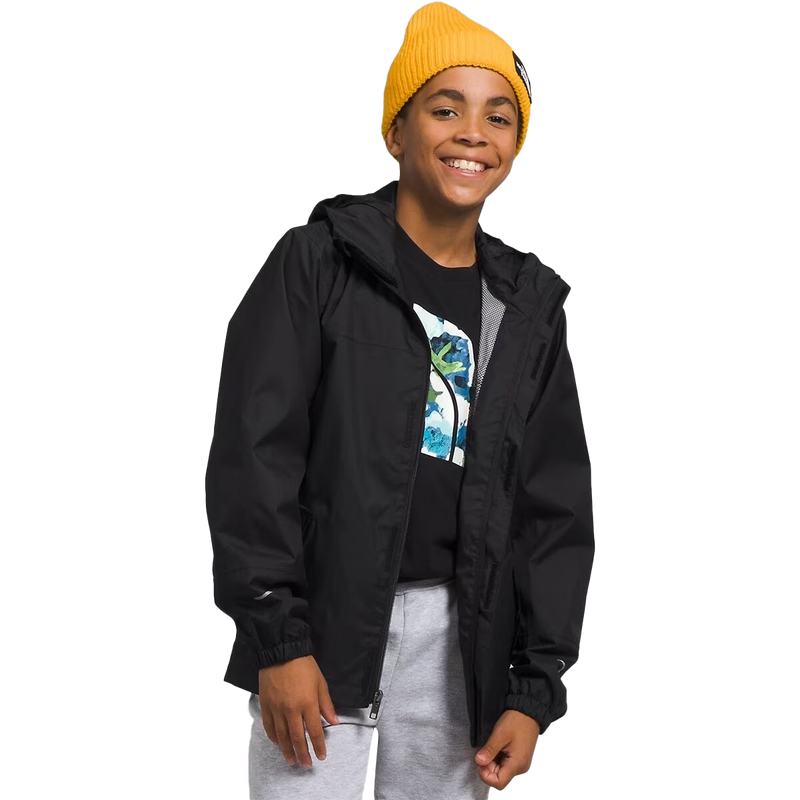 The North Face Youth Antora Rain Jacket in TNF Black