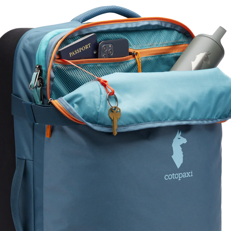 Allpa 65L Roller Bag, Cotopaxi Allpa 65L Roller Bag accessory pocket open