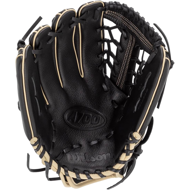 A700 Infield/Outfield 12" Single Post T-Web Left Hand Throw, Wilson A700 Infield/Outfield 12" Single Post T-Web 2024 - Left Hand Throw Black/Blonde palm