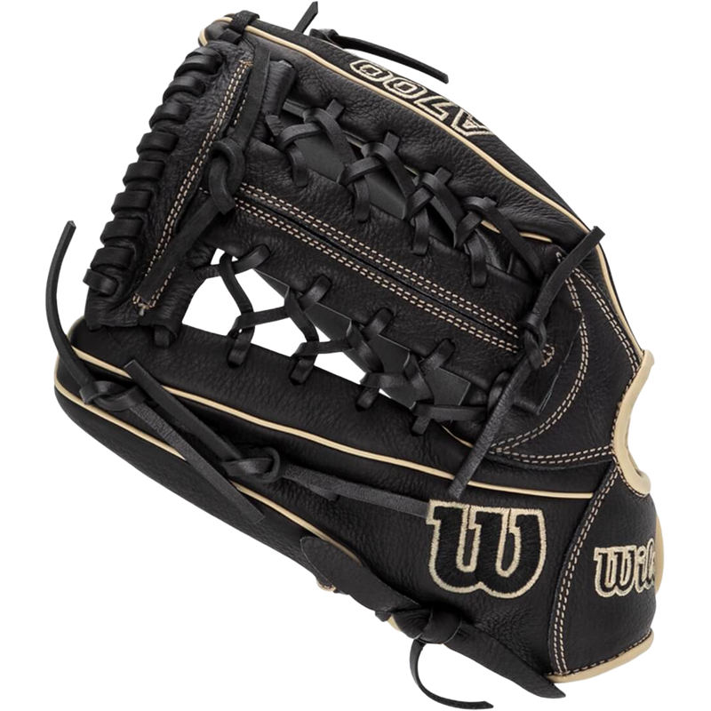 A700 Infield/Outfield 12" Single Post T-Web Left Hand Throw, Wilson A700 Infield/Outfield 12" Single Post T-Web 2024 - Left Hand Throw Black/Blonde thumb